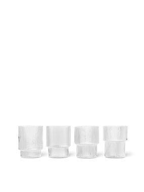 Ferm Living Ripple Glasses - Set of 4